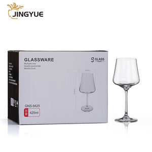 Jingyue 350ml calici in vetro calici a stelo lungo trasparente in cristallo di vino rosso per regalo per festa di nozze - Product Image 5