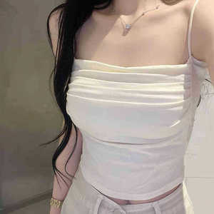 Top Corto WX85 para <span class=keywords><strong>Mujer</strong></span>, Transpirable, sin Mangas, con Tirantes, con Relleno en <span class=keywords><strong>el</strong></span> Pecho, Color Sólido, Top Corto - Product Image 6