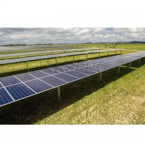 Sistema de rastreamento solar inteligente de eixo único 1MW, sistema de rastreamento de painel solar de montagem no solo, rastreador solar de eixo único