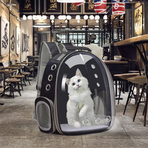 Mochila Transpirable Tipo Cápsula Espacial para Mascotas, para Gatos Grandes y Cachorros, Bolsa de Viaje para Gatos con Ventana de Burbuja y Orificios de Ventilación - Product Image 4