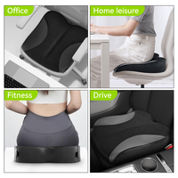 Coussin de siège en mousse à mémoire Coccyx Cortex orthopédique Coussin en mousse à mémoire de forme Coussin de siège de soutien carré pour coussin de chaise de voiture