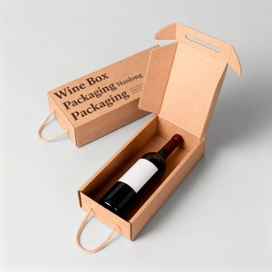 Tùy Chỉnh Thương Hiệu Thời Trang Xu Hướng Bao Bì Hộp In Kỹ Thuật Số Có Thể Tái Chế Rượu Sâm Banh Vận Chuyển Hộp Cứng Nhắc Mới Nhất Rượu Vang Đỏ Hộp - Product Image 5