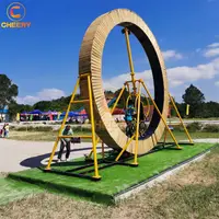 Kapalı açık eğlence parkı ekipmanları yetişkinler oyun makinesi 360 derece dönen bisiklet uçan bisiklet binmek