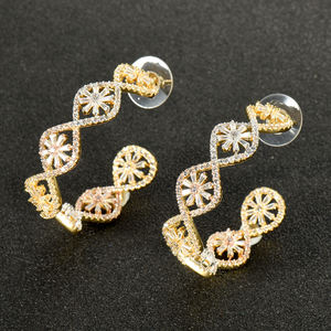 नई हॉट हिप हॉप महिलाएं महिलाओं के सौंदर्य फूल के बयान के लिए झुकी हुई नई हॉट हिप हॉप महिलाएं, E-963 - Product Image 2