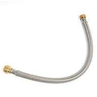Tuyau de raccordement moderne et durable en acier inoxydable tressé de 1/2 po à connexion rapide pour chauffe-eau de salle de bain