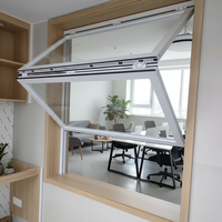 Ventanas Plegables Verticales de Aleación de Aluminio, Nueva Tendencia, Blancas, Insonorizadas, Aislantes del Calor, Diseño Gráfico Bi-Plegable para Hoteles y Residencias