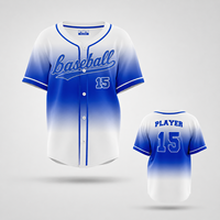 Camiseta de Béisbol Extra Grande Personalizada, Estilo Urbano Hip Hop, con Botones, 100% Poliéster, Impresión Digital para Hombre, Equipo, Club