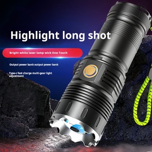 Dc nguồn điện LED UV Hợp kim nhôm Đèn pin 100000 lumens tầm xa không thấm nước đèn pin cho cắm trại ngoài trời - Product Image 2