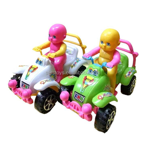 Prix de gros Jouets Bon marché Ligne de traction Jouets voiture en plastique Cartoon Boys Riding Beach Motorcycle avec sonnerie Bell - Product Image 2