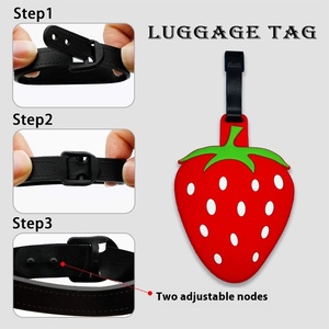 Etiqueta <span class=keywords><strong>de</strong></span> silicona para equipaje <span class=keywords><strong>de</strong></span> dibujos animados Donut Burger impermeable PVC lindo nuevo colgante tarjeta <span class=keywords><strong>de</strong></span> embarque logotipo personalizado etiqueta <span class=keywords><strong>de</strong></span> viaje suave - Product Image 4