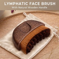 Brosse de massage faciale et corporelle en bois avec logo personnalisé pour drainage lymphatique, sculpting du visage, anti-gonflement et traitement du double menton (Gua Sha)