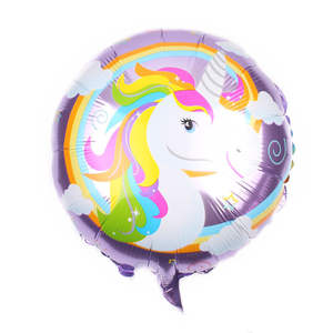 <strong>Unicorn</strong> Round <strong>Party</strong> <strong>Supplies</strong> Foil Balloon for Kids 18 Inch Festival and Birthday Decoration Balloon for Schulkind - Product Image 6