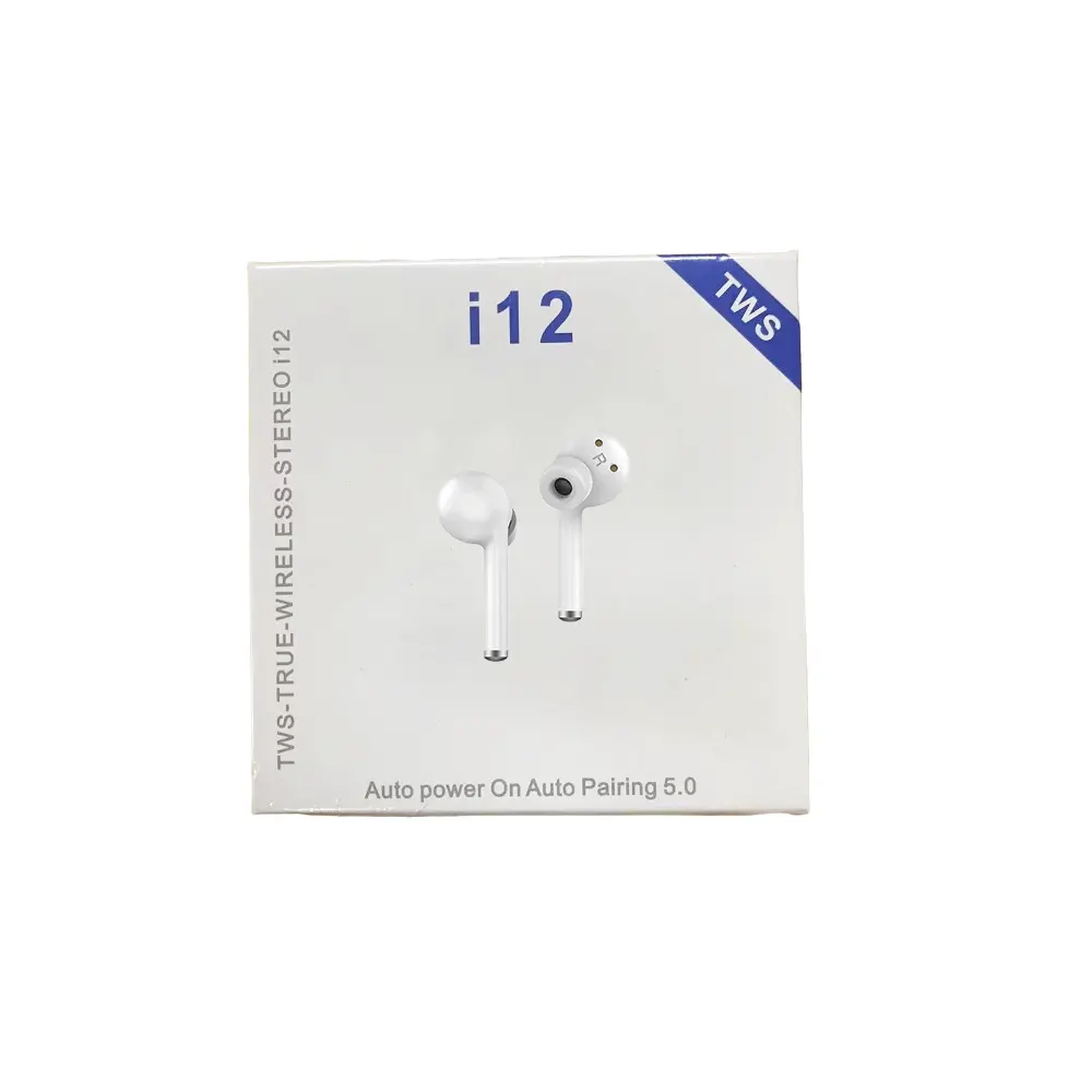 سماعة أذن لاسلكية i12 TWS مع عينة مجانية, التسليم خلال 72 ساعة ، جميع إصدارات المصنع الجديد ، بسعر الجملة