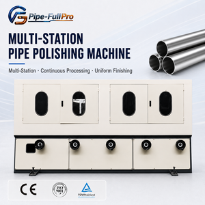 Máquina Pulidora de Tubos Redondos Multiestación con Alimentación Continua para Eliminación de Óxido y Acabado de Superficies en Tuberías de Acero - Product Image 1