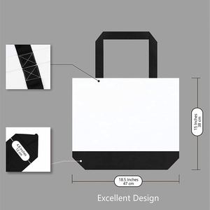 Sac fourre-tout en toile de coton écologique personnalisé avec ruban et fermeture éclair robuste, réutilisable, promotionnel, pour le commerce de détail et le quotidien - Product Image 4