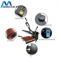 Nouvelle Presse à Chaud Plate 15*15 Pouces pour Impression Numérique sur T-shirt Options Manuelles 220V 110V