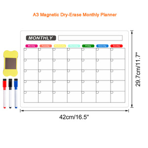 Calendari personalizzabili magnetici con lavagna bianca, calendario mensile, stile trendy, prezzo competitivo, The Happy Planner. - Product Image 5