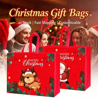 Sacs cadeaux en non-tissé personnalisables pour FBA, prêts à l'emploi, nouveaux designs, Halloween, Noël, 32x25x17, pour l'exportation transfrontalière