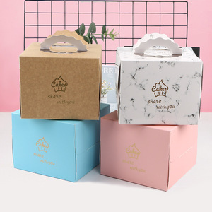 Boîte à gâteau d'<span class=keywords><strong>anniversaire</strong></span> pliable personnalisée Boîtes d'emballage en papier avec poignée pour gâteaux - Product Image 5