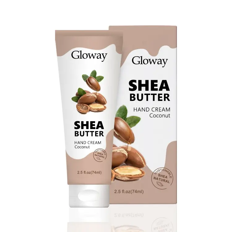 Gloway Custom Huidverzorging 24 Uur Hydratatie Kokosnoot Hand Lotion Natuurlijke Shea Boter Private Label Handcrème