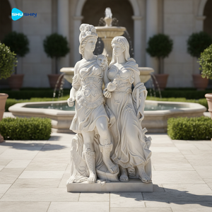 Escultura de Mármol de Dos Diosas Clásicas <span class=keywords><strong>Guerreras</strong></span> Griegas Antiguas, Tallada a Mano, Estatua Duradera para Jardines Exteriores y Áreas Públicas - Product Image 4