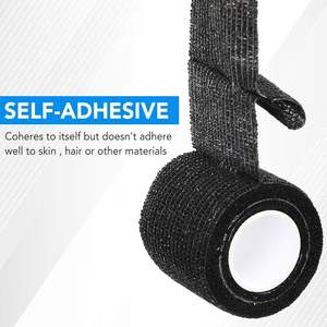 شعار مخصص غير منسوج لاصق مرن ضمادة رياضية متماسكة ذاتية الالتصاق ضمادة سوداء مرنة للرياضة - Product Image 2