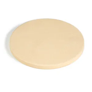China Hot Sale Round 15 Inch 15 Mm Thickness Ceramic Cordierite Round Pizza Stone