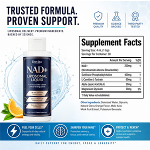 Suplemento Líquido Oral NAD+ con Logotipo Personalizado OEM, Alta Absorción, Renovación Celular, Envejecimiento Saludable, Fórmula Científicamente Probada para la Longevidad - Product Image 2