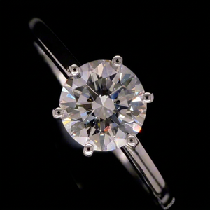 Bague solitaire en diamant rond de 2,00 carats, or blanc 14 carats, sertissage à griffes, diamant de laboratoire certifié IGI, à porter tous les jours, cadeau de fiançailles - Product Image 1