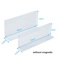 Offre Spéciale PVC En Plastique TRANSPARENT L FORME Magnétique Plateau Diviseur Pour supermarché D'épicerie