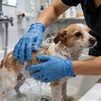 Reinigungs-Nitrilhandschuhe vom Hersteller: Wasserdichte, Ölbeständige, Eisblaue Einweg-Nitrilhandschuhe für die Tierpflege, Puderfrei