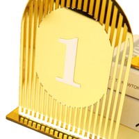Cartes de table créatives en acrylique effet miroir doré pour restaurants, hôtels, mariages et présentation de menus - Fabriqué à Wenzhou