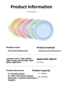 Comedero y Bebedero Portátil Plegable para <span class=keywords><strong>Perros</strong></span> y Gatos, Tipo Macaron, para Exteriores - Product Image 6