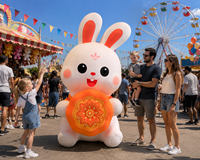Lapin gonflable personnalisé pour la décoration d'événements festifs, la publicité commerciale, les événements de carnaval