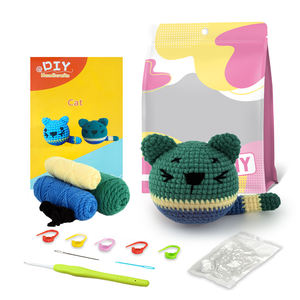 Kit de Crochet de Animales para Principiantes - Crea un Lindo Gato, Set Completo para Principiantes con Herramientas y Tutorial en Video, 2 Opciones de Color, Listo para Regalar - Product Image 1