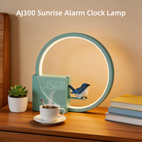 Réveil intelligent avec 10 sons apaisants, écran OLED à 3 niveaux de luminosité, lampe de table connectée en alliage d'aluminium, sans fil électrique