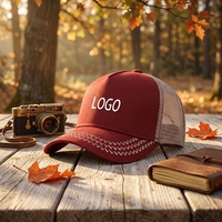 Groothandel 5-panel A-frame baseballcap met aangepast logo, 3D-borduring, luxe gestreepte etnisch geïnspireerde sportpet voor heren en dames