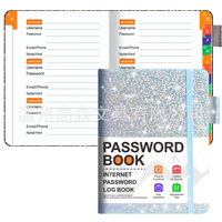 Carnet de notes avec index A-Z, agenda en cuir PU avec serrure pour le bureau et la maison, pour la conservation des documents confidentiels
