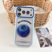 DIY Aanpasbare hoes voor iPhone 18 17 Pro Max met kralenarmband, achterplaat, schokbestendig, fruit stickers, beschermhoes