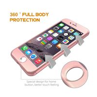 360 étui de téléphone portable plein degré mince en plastique dur accessoires de téléphone portable étui avec couvercle PC en verre trempé pour iphone 6 6s 7 8