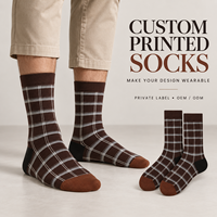 Chaussettes personnalisées OEM pour adultes, collection automne – en polyester/nylon/coton/fibre de bambou/laine, sans coutures, respirantes, résistantes aux déchirures, imprimées