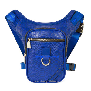 Logotipo personalizado Croc cuero en relieve señoras neón Rosa Sling cinturón cintura pierna bolsa moda monedero <span class=keywords><strong>riñonera</strong></span> para mujer - Product Image 5