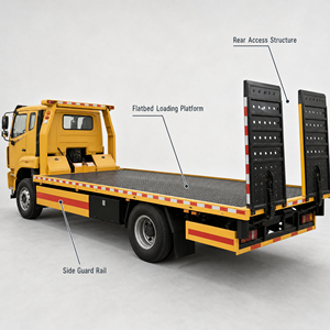 Camion <span class=keywords><strong>de</strong></span> dépannage Sinotruk Howo NX 6x4 à plateau plat, capacité <span class=keywords><strong>de</strong></span> 25 tonnes, camion <span class=keywords><strong>de</strong></span> sauvetage routier avec <span class=keywords><strong>rampe</strong></span> hydraulique - Product Image 5