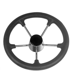 Volante <span class=keywords><strong>de</strong></span> acero inoxidable AISI316/304, HARDWARE marino con espuma <span class=keywords><strong>de</strong></span> PU y perilla <span class=keywords><strong>para</strong></span> yate, pesca, barco, accesorios <span class=keywords><strong>para</strong></span> lancha rápida - Product Image 2
