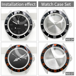 Vỏ đồng hồ SKX bạc, núm vặn ở vị trí 3 giờ dành cho SKX007 009, bề mặt thép sáng bóng, phù hợp với máy NH35, vòng chapter, nắp lưng, phụ kiện độ chế. - Product Image 6