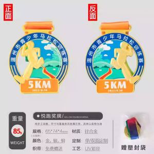 Medalla Deportiva de Aleación de Zinc Dorada al por Mayor, con la Mejor Calidad, Trofeo de Fiesta en Blanco, Medalla de Maratón de Metal 3D Personalizada - Product Image 3