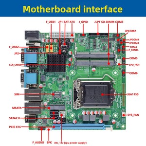 <span class=keywords><strong>Intel</strong></span> H81 Bo mạch chủ điều khiển công nghiệp All-in-One máy tính ITX Core i3 i5 i7 4th 5th thế hệ cho cơ bản Máy tính văn phòng - Product Image 2