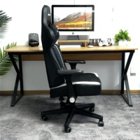 Chaise de jeu avec ventilateur de refroidissement, support ergonomique, dossier réglable en hauteur, chaise pivotante pour joueur PC