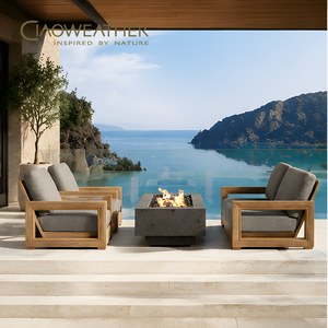 Conjunto de muebles modernos de exterior, muebles de exterior de teca de alta calidad para todo tipo de clima, piscina, Patio, <span class=keywords><strong>jardín</strong></span>, sofá de madera de teca - Product Image 1