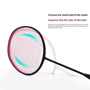 Raquette de <span class=keywords><strong>badminton</strong></span> en fibre de carbone intégrale, ultra-légère, pour entraînement, raquette <span class=keywords><strong>simple</strong></span>, professionnelle, durable, pour hommes et femmes, attaque et défense équilibrées, 4U - Product Image 6